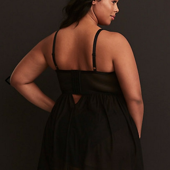 *SOLD* New! 2x Torrid Pink Lace Underwire Babydoll - Picture 3 of 7